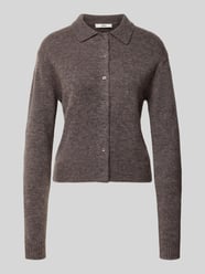 Strickjacke aus Kaschmir-Mix mit Lanawoll-Anteil Modell 'Gina' von 0039 Italy Beige - 33