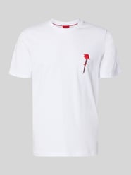 t-shirt o kroju regular fit z czystej bawełny model 'Diflow' od HUGO - 42