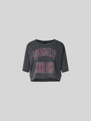 Kort T-shirt met logoprint van Anine Bing - 35