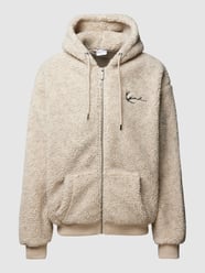 Sweatjacke mit Logo-Detail Modell 'Metal Signature' von KARL KANI Beige - 2