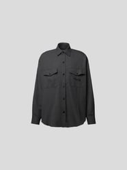 Hemdjacke mit Label-Patch von Preach Grau - 40