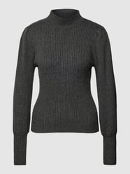 Gebreide pullover met opstaande kraag, model 'KATIA' van Only Grijs - 34