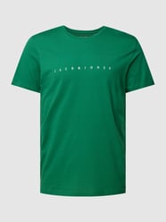 T-Shirt aus Baumwolle mit Label-Detail Modell 'FONT' von Jack & Jones Grün - 10