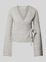 Cardigan in wikkellook van Gina Tricot Grijs / zwart - 16