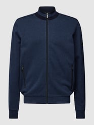 Sweatjacke mit Stehkragen und Reißverschlusstaschen von bugatti Blau - 17