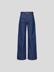 Jeans mit Label-Patch von Victoria Beckham Blau - 36