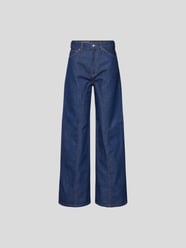 Jeans mit Label-Patch von Victoria Beckham Blau - 11