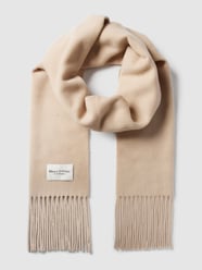 Schal aus reiner Wolle mit Label-Detail von Marc O'Polo Beige - 47