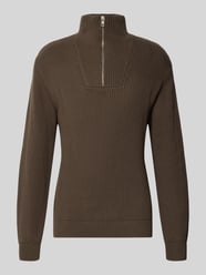 Sweter dzianinowy z kołnierzem typu troyer model 'RIVER' od Redefined Rebel - 21