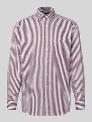 Comfort Fit Businesshemd aus reiner Baumwolle von OLYMP Luxor Bordeaux - 38