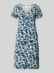 Knielanges Kleid mit Allover-Muster von Tom Tailor Blau - 37
