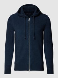 Strickjacke mit Zweiwege-Reißverschluss von Marc O'Polo Blau - 23