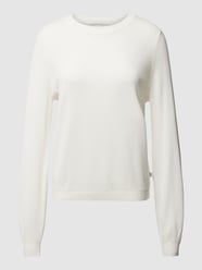 Sweter z dzianiny w jednolitym kolorze od QS - 7