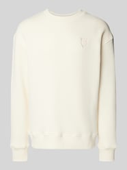 Loose Fit Sweatshirt mit Motiv-Stitching von Knowledge Cotton Apparel Beige - 7