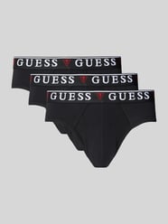 Slip mit elastischem Logo-Bund Modell 'BRIAN' von Guess Schwarz - 6