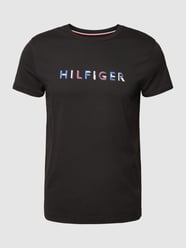 T-Shirt mit Label-Print von Tommy Hilfiger Schwarz - 29