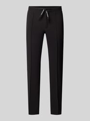 Slim fit pantalon met vaste persplooien van ARMANI EXCHANGE - 37