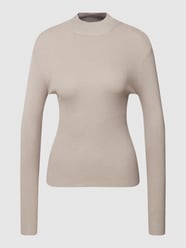 Shirt met lange mouwen met ribstructuur van URBAN CLASSICS Beige - 20