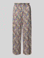 Hose im Allover-Look mit Plisseefalten von Rich & Royal Bordeaux - 10