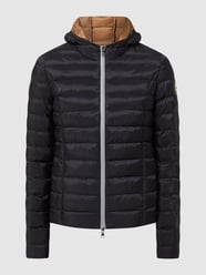Steppjacke mit Kapuze Modell 'Bergen'  von No.1 Como Schwarz - 23