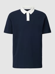 Poloshirt met structuurpatroon van Esprit Collection Blauw / turquoise - 18