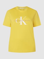 PLUS SIZE T-shirt met logo van Calvin Klein Jeans Plus Geel - 21