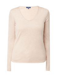 Pullover mit abgerundetem V-Ausschnitt von Tom Tailor Pink - 28