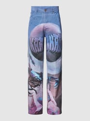 Baggy Fit Jeans mit Motiv-Print Modell 'Metaverse' von KARL KANI Blau - 21
