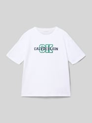 t-shirt o kroju regular fit z czystej bawełny od Calvin Klein Jeans - 12