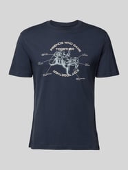 Damski t-shirt o kroju regular fit z nadrukiem z motywem Model 'Klements' od Blend - 46