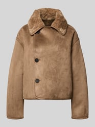 Webpelzjacke mit Oversize-Kragen Modell 'Hafira' von OPUS Beige - 13