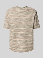 T-shirt met structuurmotief van MCNEAL Beige - 17
