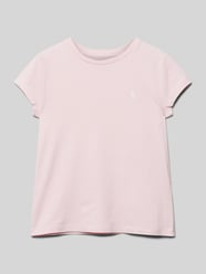 T-Shirt mit Logo-Stitching von Polo Ralph Lauren Teens Rosa - 21