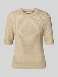 Regular Fit Häkelpullover aus Baumwoll-Mix von Tommy Hilfiger Beige - 9