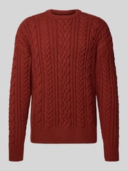 Strickpullover mit Zopfmuster von Jake*s Studio Men - 11