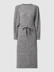 Gebreide jurk met mohair, model 'Jordan' van ICHI Grijs / zwart - 35