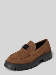Loafersy z naturalnej skóry model 'Gorizia' od GUESS - 5