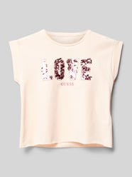 T-Shirt mit Paillettenbesatz von Guess Rosa - 8