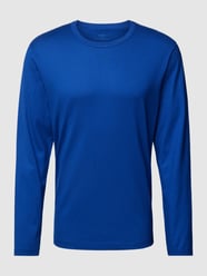 Longsleeve mit geripptem Rundhalsausschnitt von Calida Blau - 15