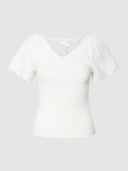T-Shirt mit Schmetterlingsärmeln Modell 'LEELO' von Only Weiß - 28