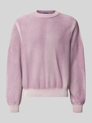 Regular Fit Strickpullover aus reiner Baumwolle Modell 'SEBU' von Hugo Blue Pink - 12