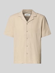 resort fit vrijetijdsoverhemd van puur katoen van s.Oliver RED LABEL Beige - 23