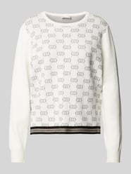 Sweter z dzianiny z detalami z logo od LIU JO SPORT - 47