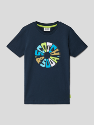 T-shirt z nadrukiem z logo od Scotch & Soda Niebieski - 30