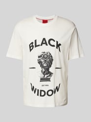 T-shirt o kroju oversized z okrągłym dekoltem model ‘Dostalgi’ od HUGO - 28