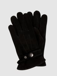 Handschoenen van nubuckleer  van EEM Grijs / zwart - 12
