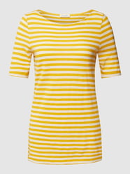 T-shirt met streepmotief van Marc O'Polo Geel - 13