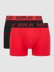 Trunks aus Mikrofaser im 2er-Pack von Replay Underwear Rot - 46