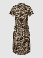 PLUS SIZE maxi-jurk met all-over motief, model 'EASY' van Vero Moda Curve Beige - 19