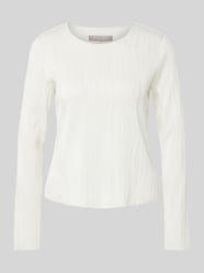 Longsleeve mit Strukturmuster von Christian Berg Woman Selection Beige - 17